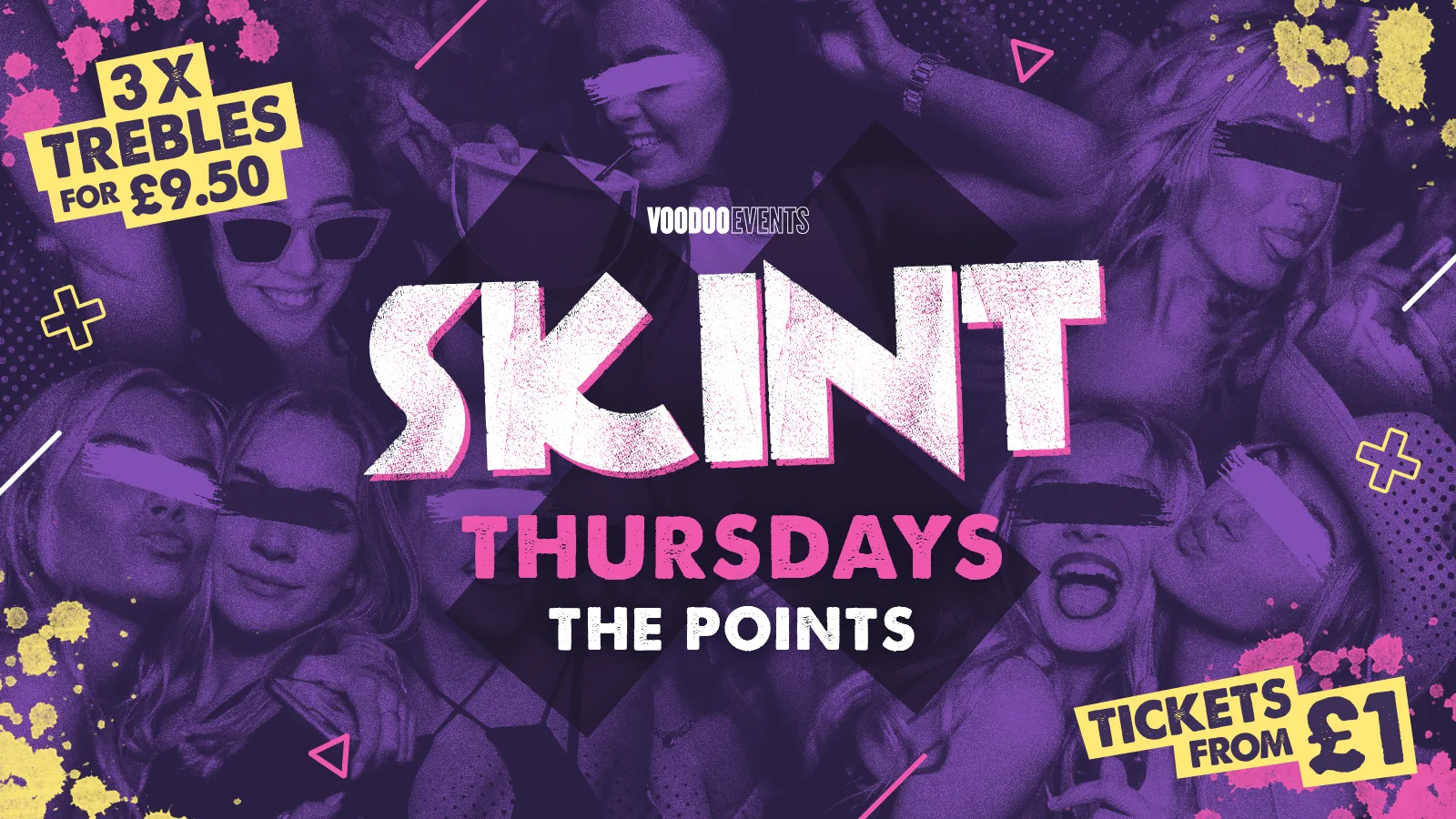 SKINT THURSDAYS | 3 TREBLES £9.50 | £1 TICKETS | 🪩 🥤 at The Points Newcastle