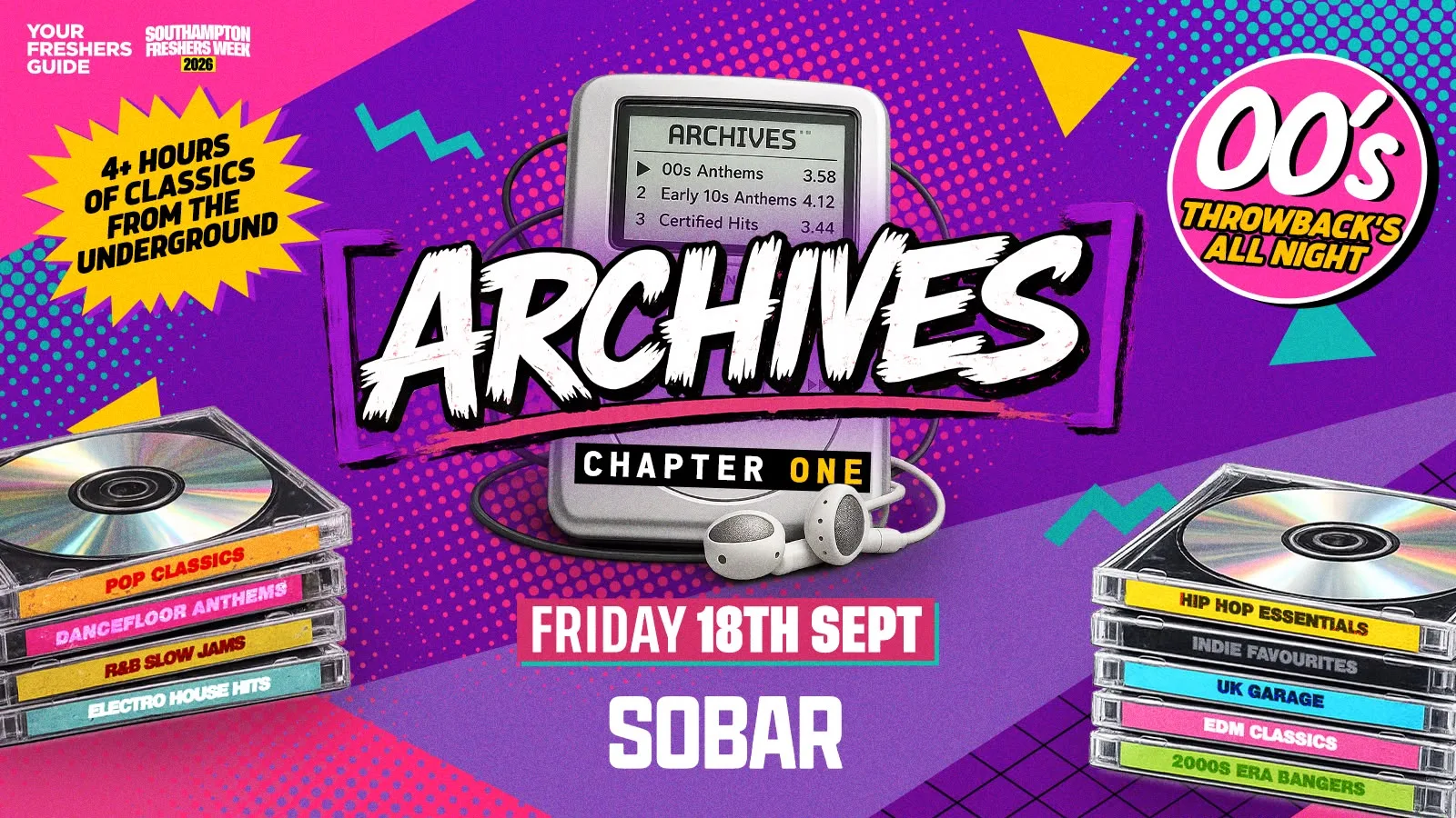 ARCHIVES - The UK's Newest Throwback Party | Southampton Freshers 2026