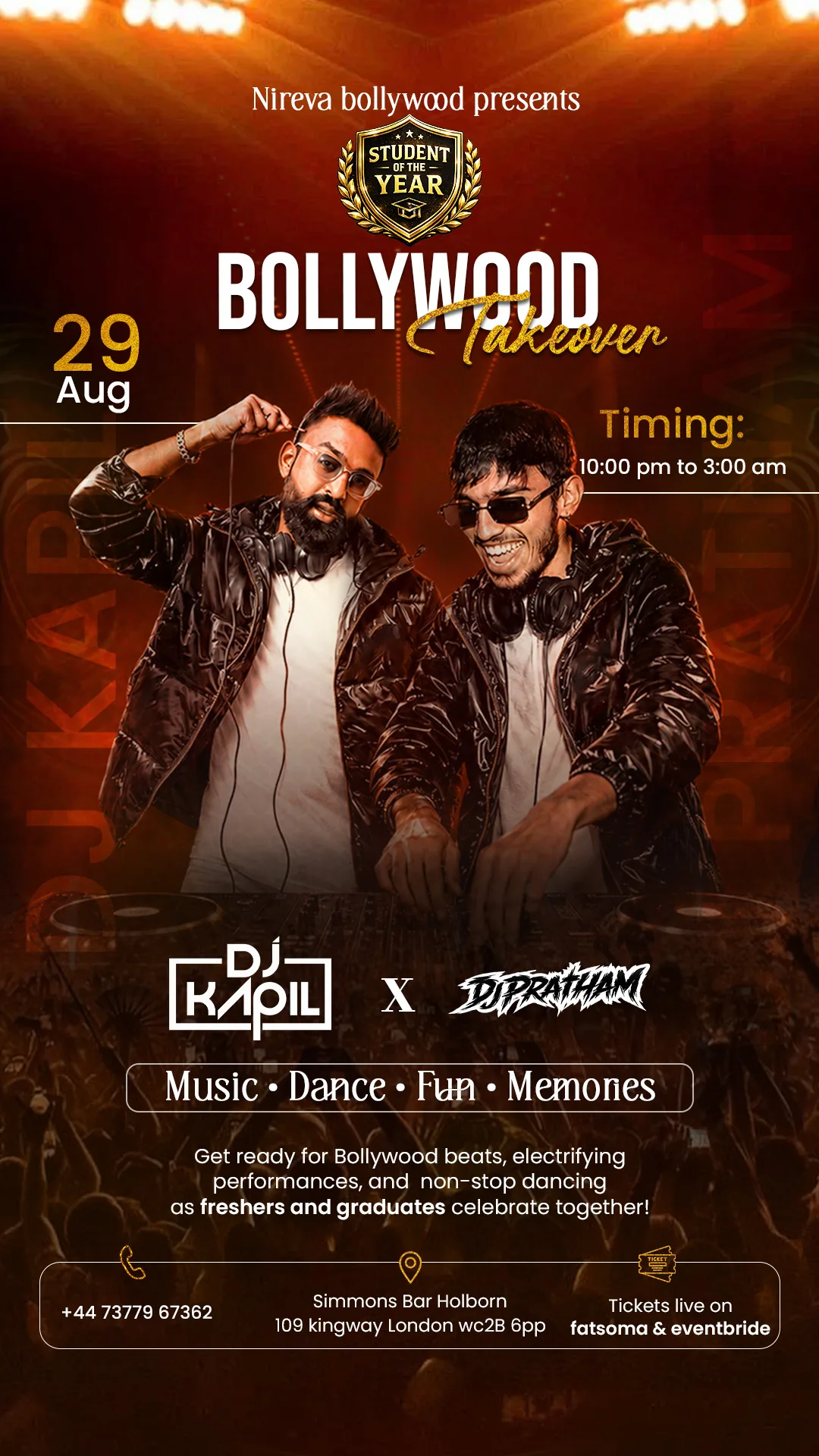 London Bollywood Club Night-Student Of The Year Celebration at Simmons Bar | Holborn