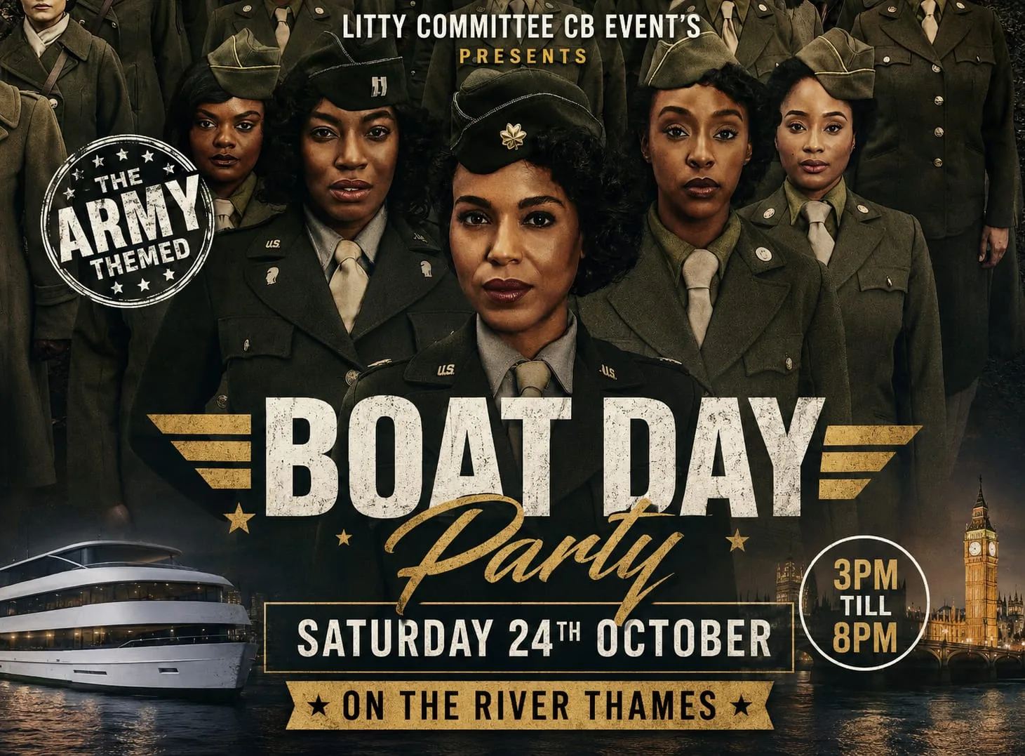 ARMY THEMED BOAT DAY PARTY