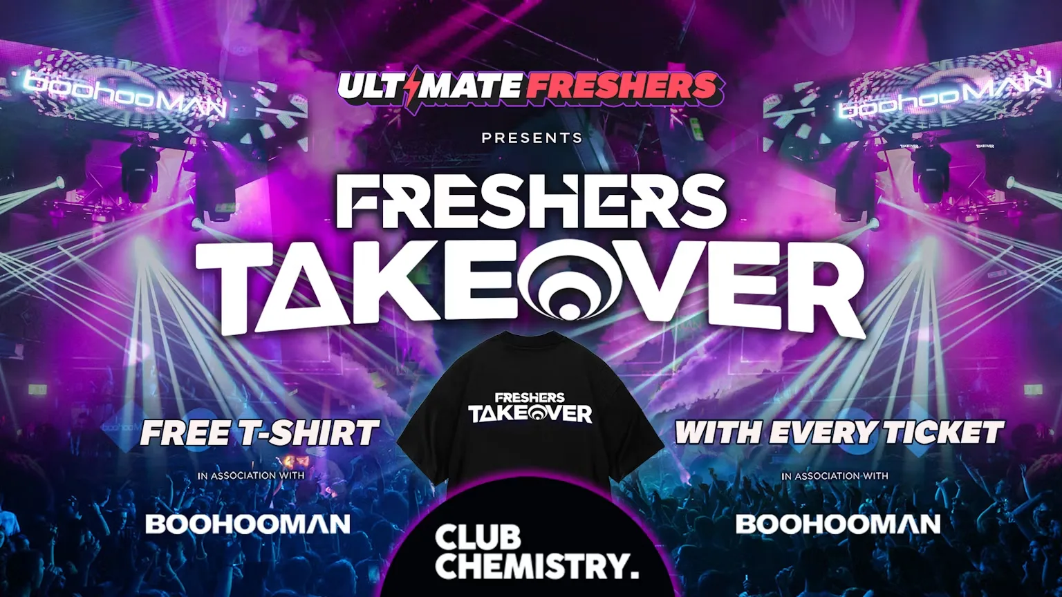 FRESHERS TAKEOVER CANTERBURY / KENT FRESHERS 2026 ⚡️Official Student Partners with BoohooMAN 👕 FREE T-Shirt with Every Ticket! ⚡Sold Out 15 years Running!