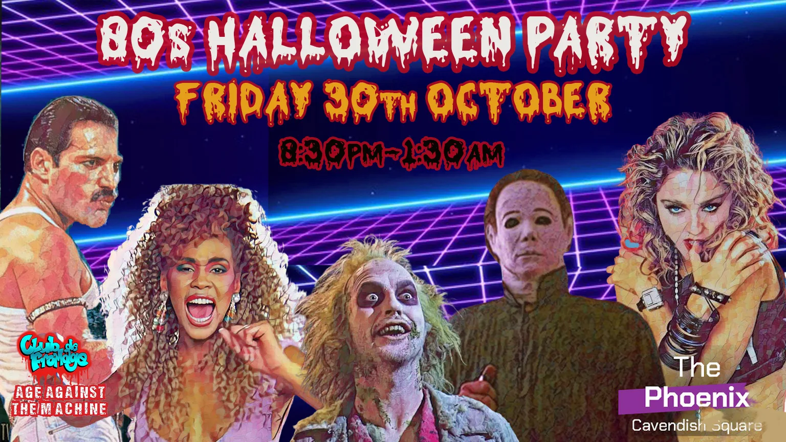 The 80s Halloween Party: Age Against The Machine (18+) - 30th October, 8:30pm-1:30am