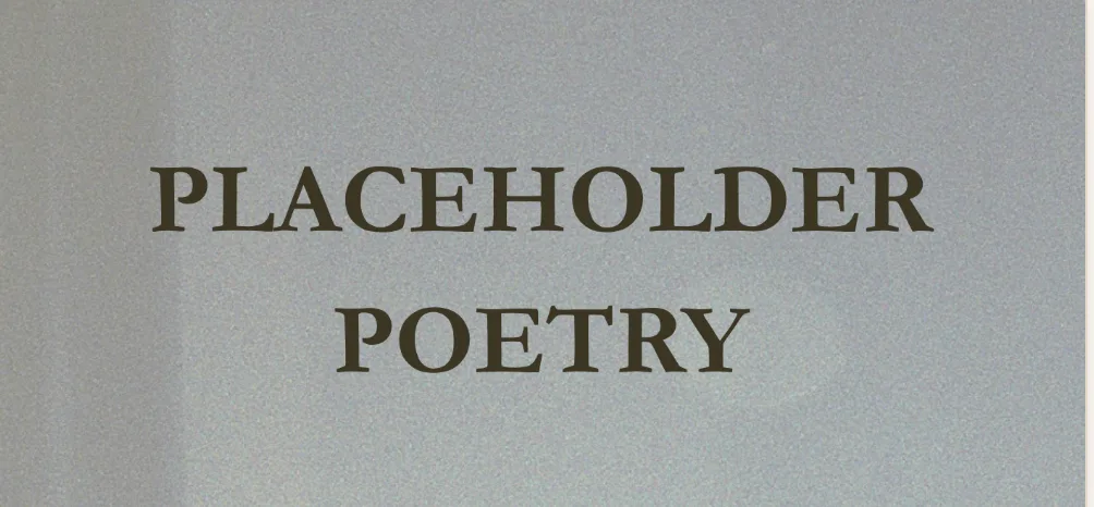 Placeholder Poetry Night