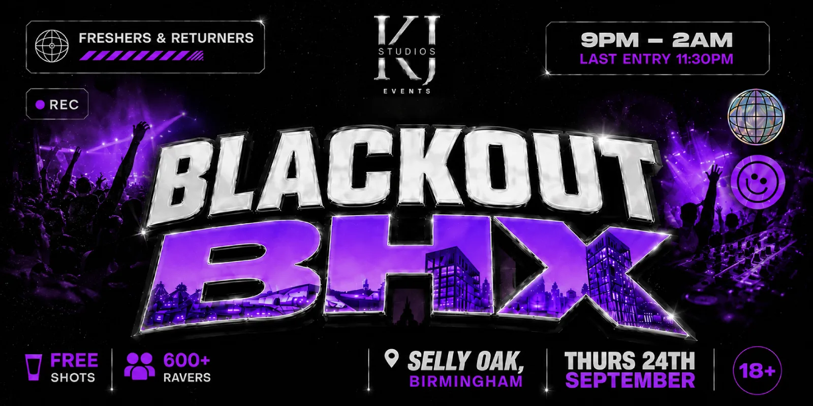 BLACKOUT BHX - BIRMINGHAM FRESHERS TAKEOVER | FREE TICKETS | FREE SHOTS