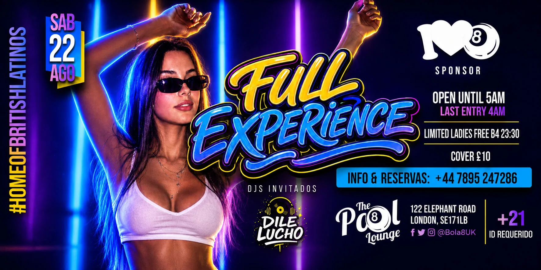 Full Experience: Saturday Party at Bola 8 London at Bola 8 - The Pool Lounge