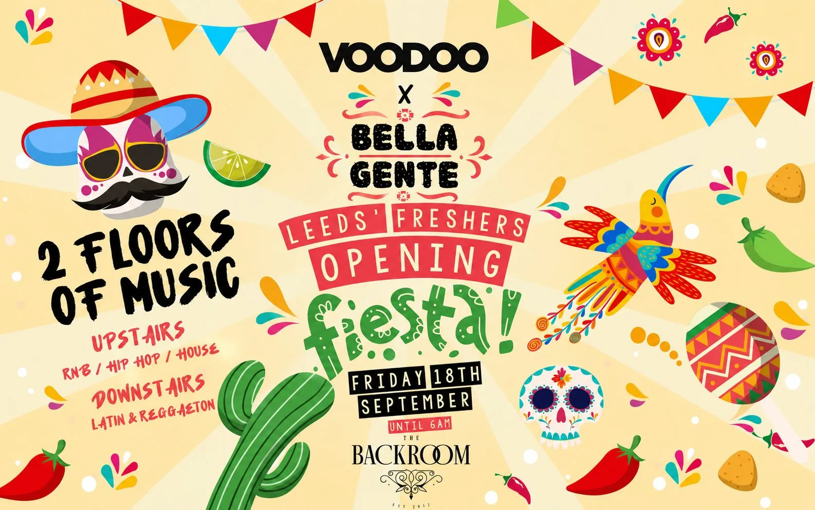 💃 Leeds' Opening Fiesta 2026 | Bella Gente @ The Backroom | Friday 18th September