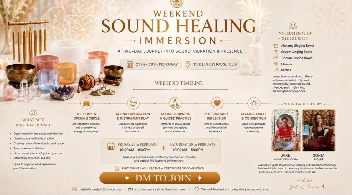 Sound Healing Practitioners Training (February 27th - 28th) @ The Lighthouse Hub