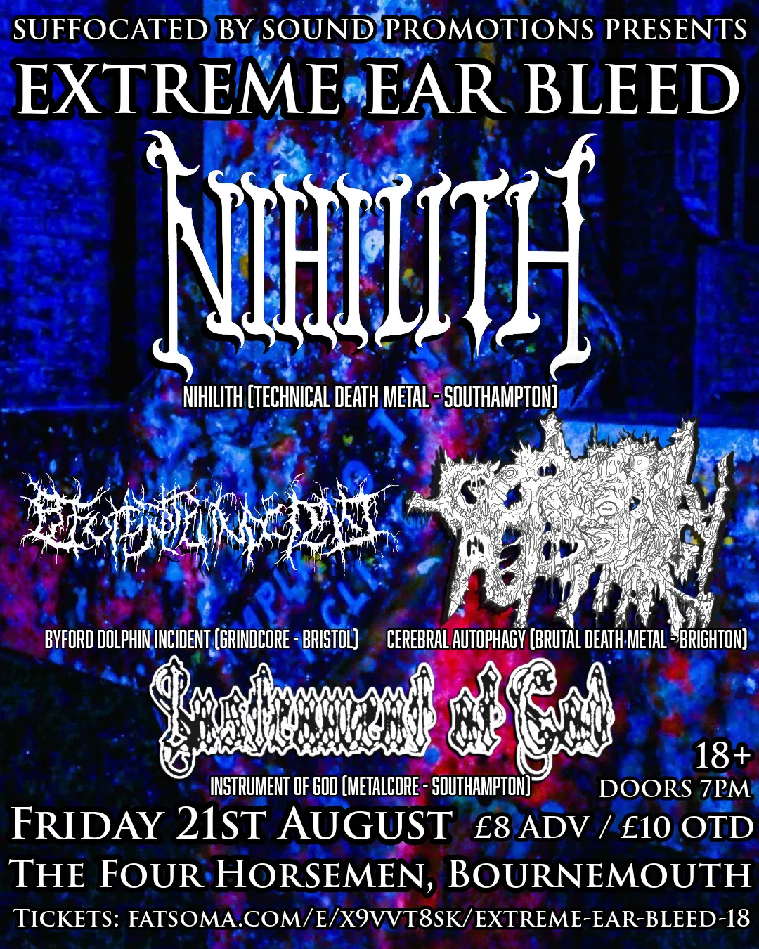 Extreme ear bleed at The Four Horsemen Pub