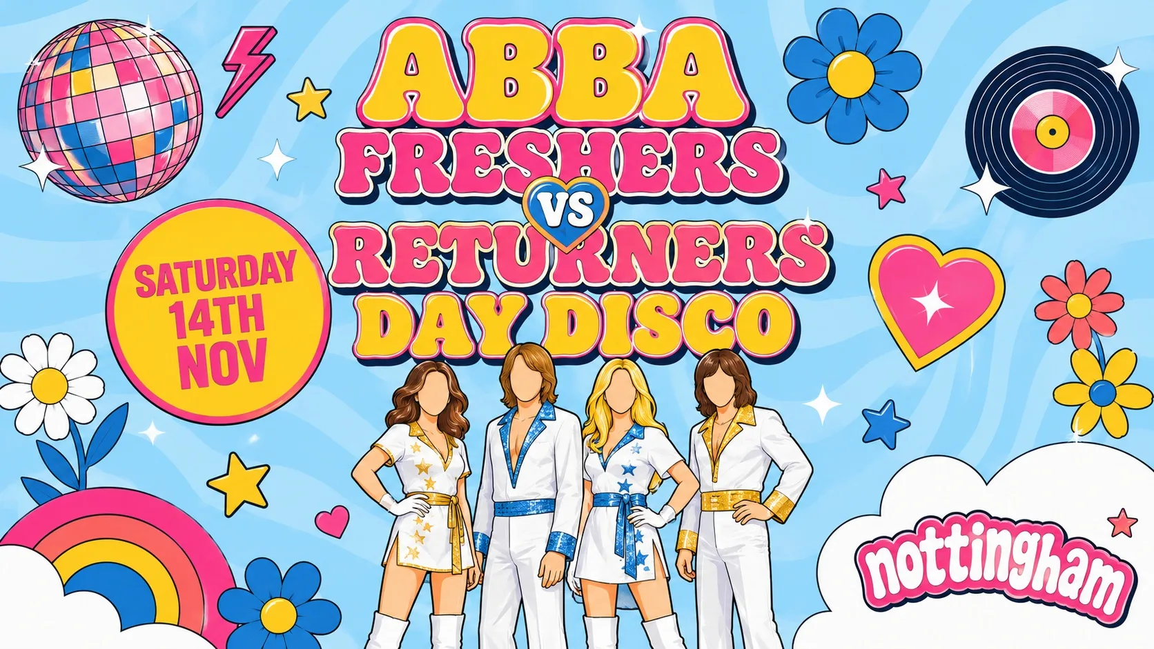 Freshers vs Returners ABBA Day Disco