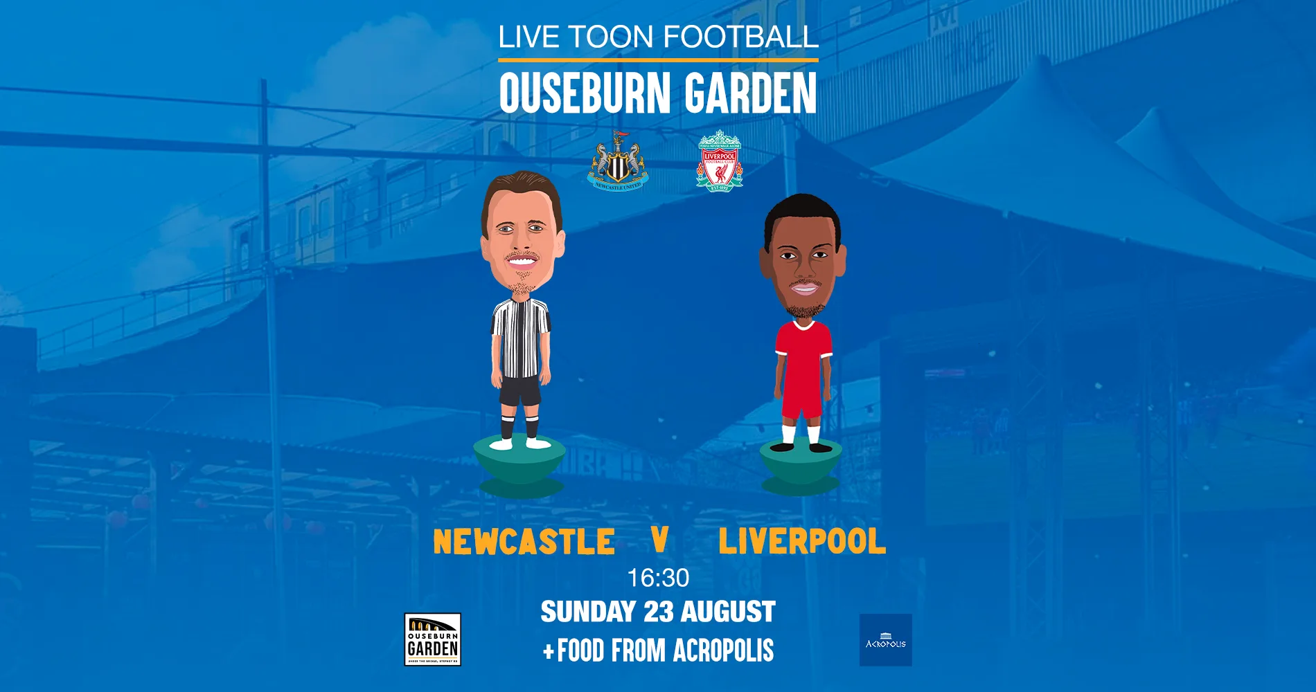 Newcastle v Liverpool at Ouseburn Garden