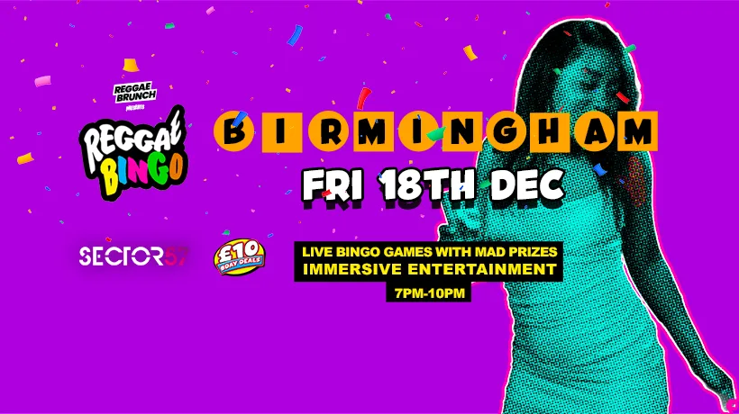 Reggae Bingo - Birmingham - Fri 18th Dec at Sector 57