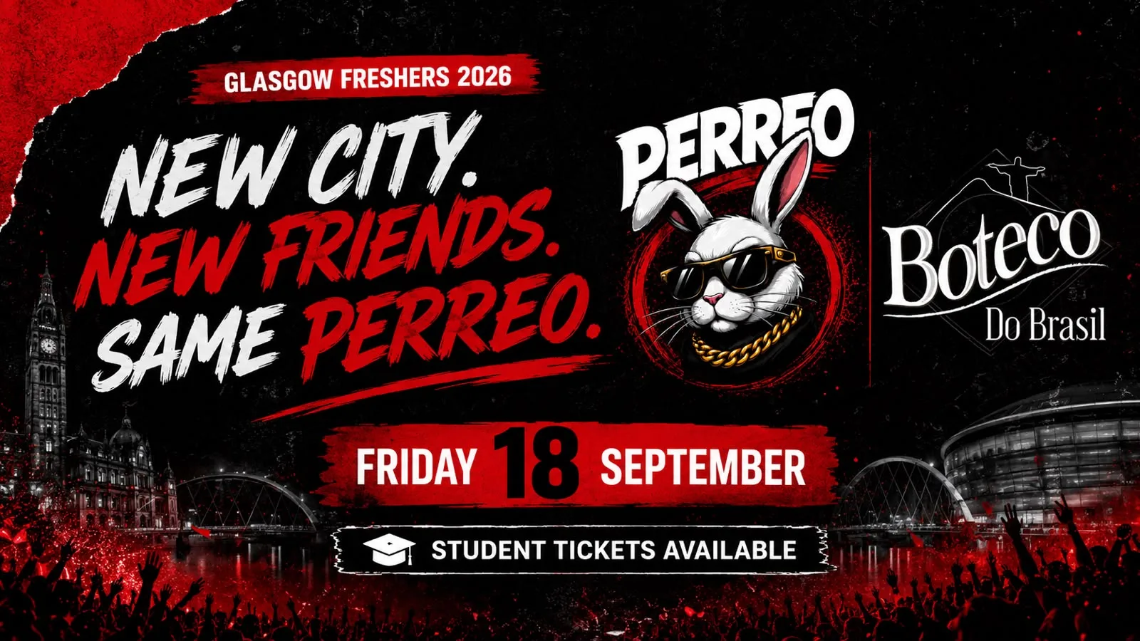 🎓 GLASGOW FRESHERS 2026 — PERREO 🐰🔥