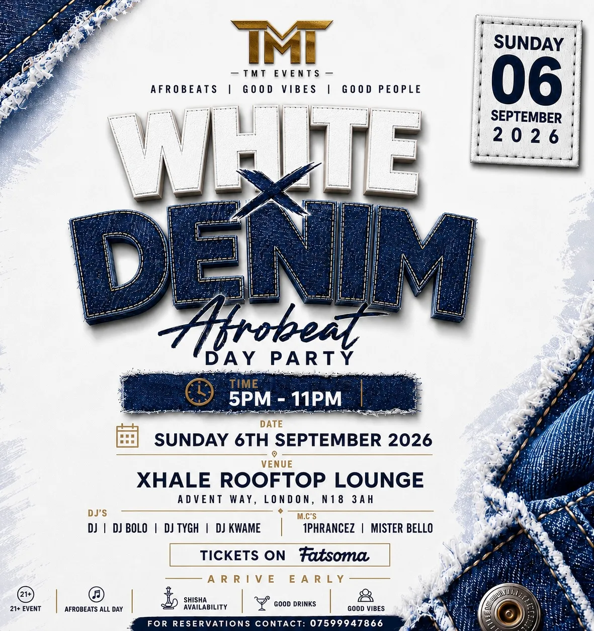WHITE X DENIM AFROBEAT DAY PARTY
