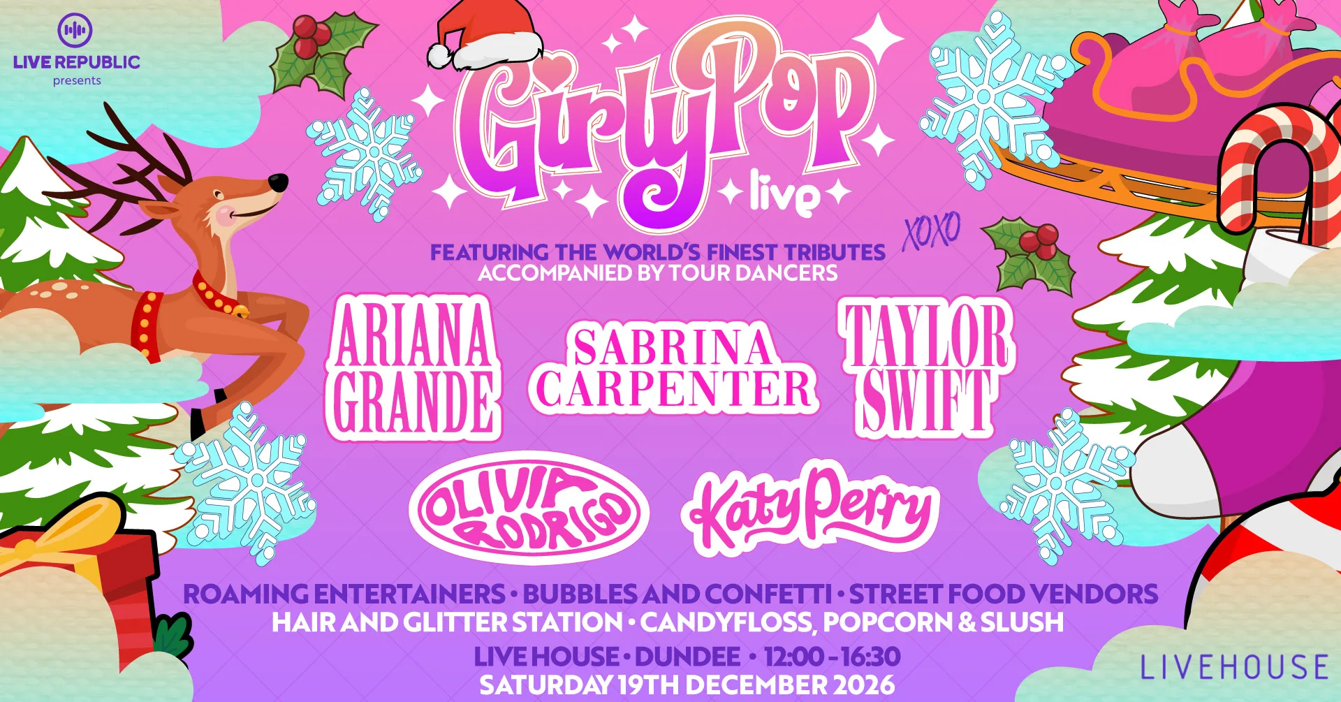 GirlyPop Christmas Party | Live House, Dundee at LIVEHOUSE Dundee