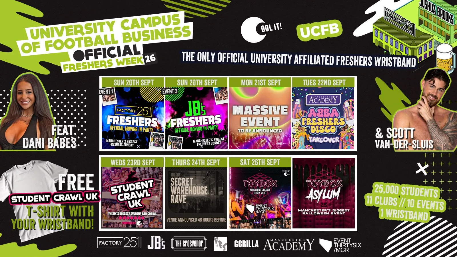 THE OFFICIAL UCFB FRESHERS 2026 - ALL ACCESS FRESHERS WRISTBAND