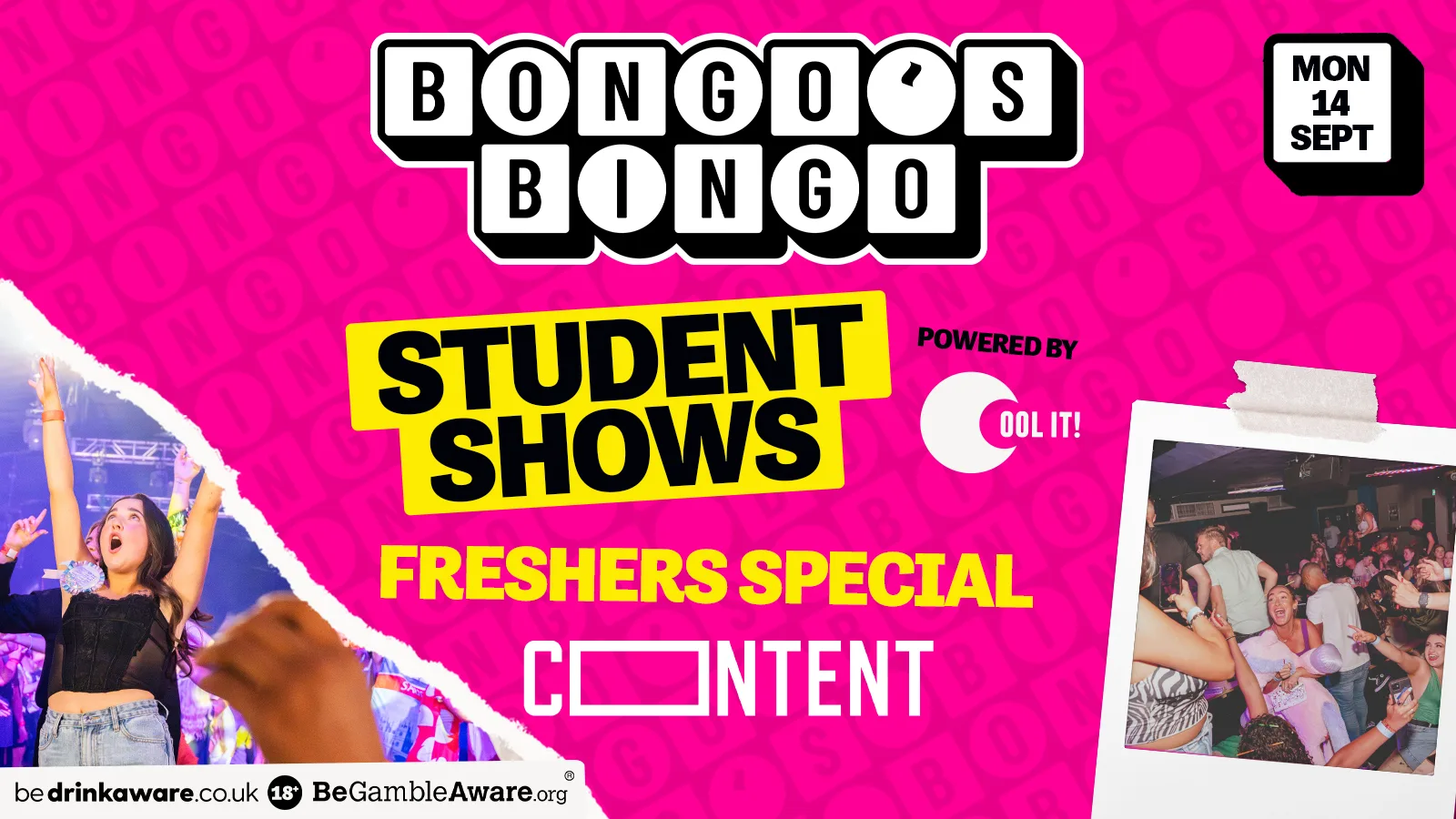 BONGO'S BINGO : STUDENT SHOWS - FRESHERS SPECIAL LIVERPOOL at Content