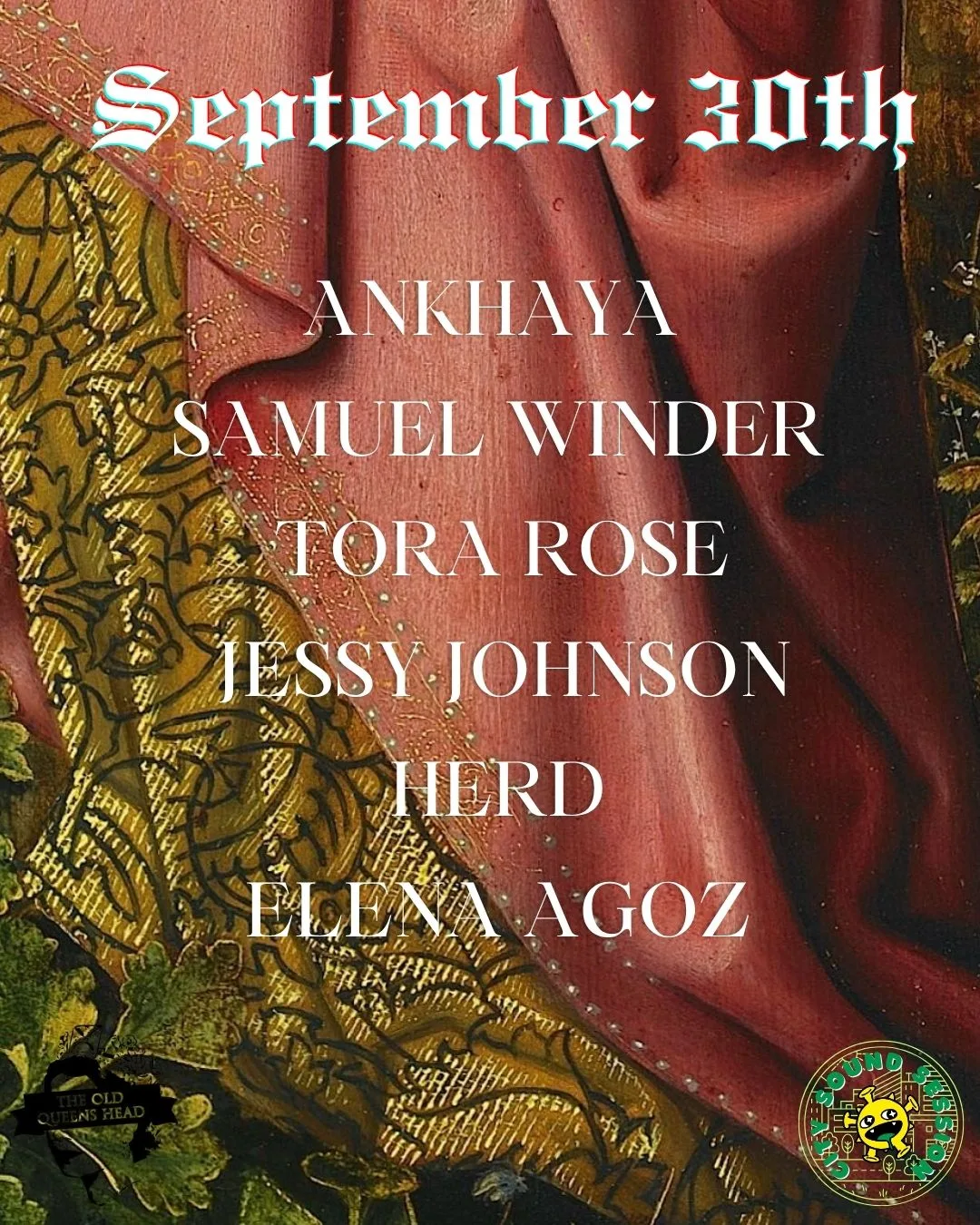 Ankhaya, Samuel Winder, Tora Rose, Jessy Johnson, Herd and Elena Goz at The Old Queens Head