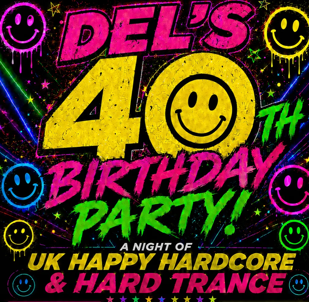 Dels 40th birthday rave at Bear Cave