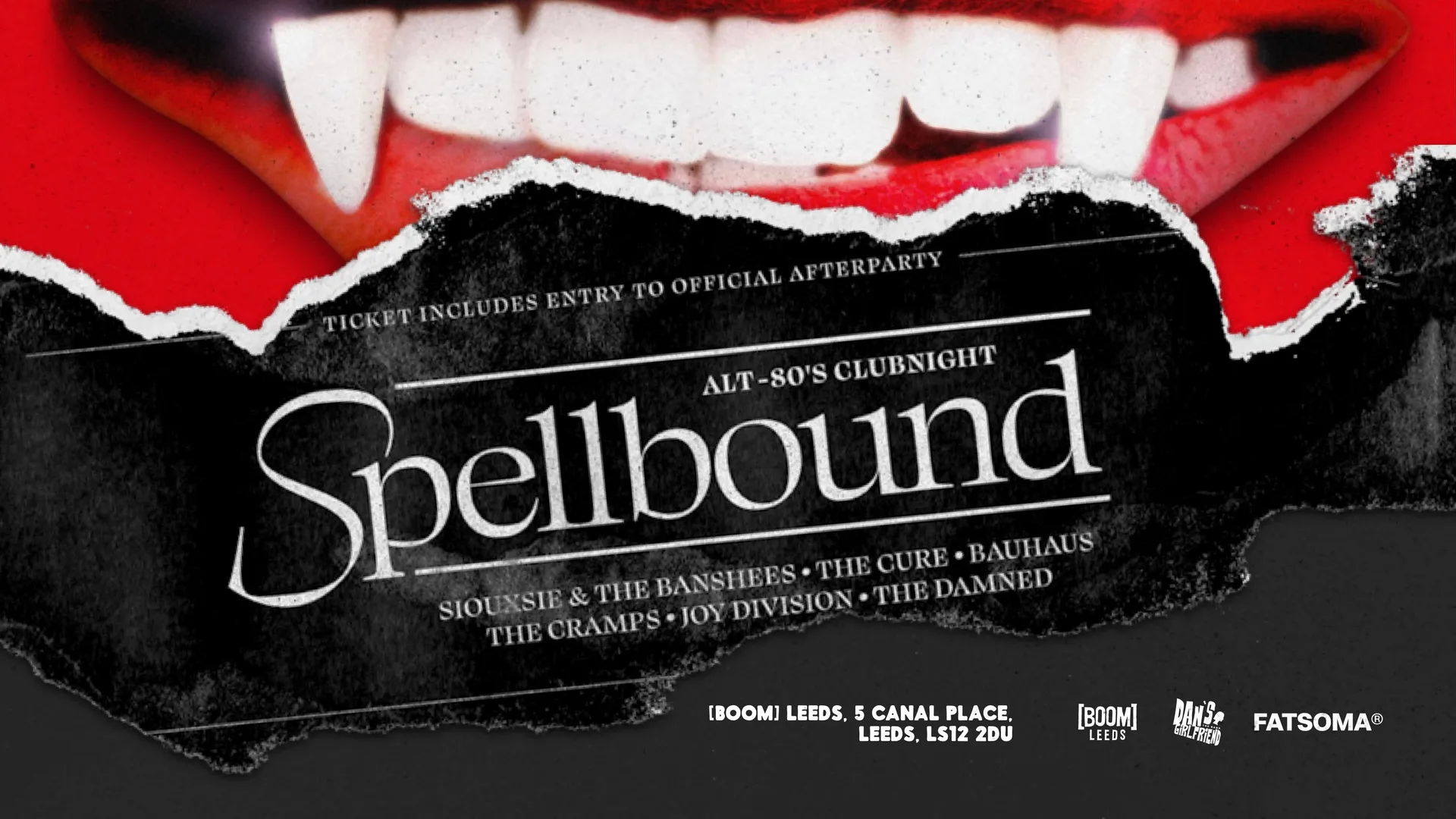 SPELLBOUND - Alt 80's Club Night - LEEDS at Boom Leeds