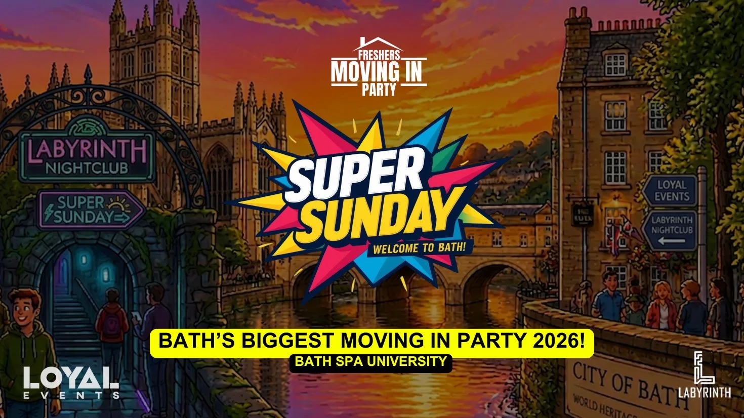 SUPER SUNDAY - Bath Spa Freshers' Week Moving in Party 2026! at Labyrinth Bar & Nightclub