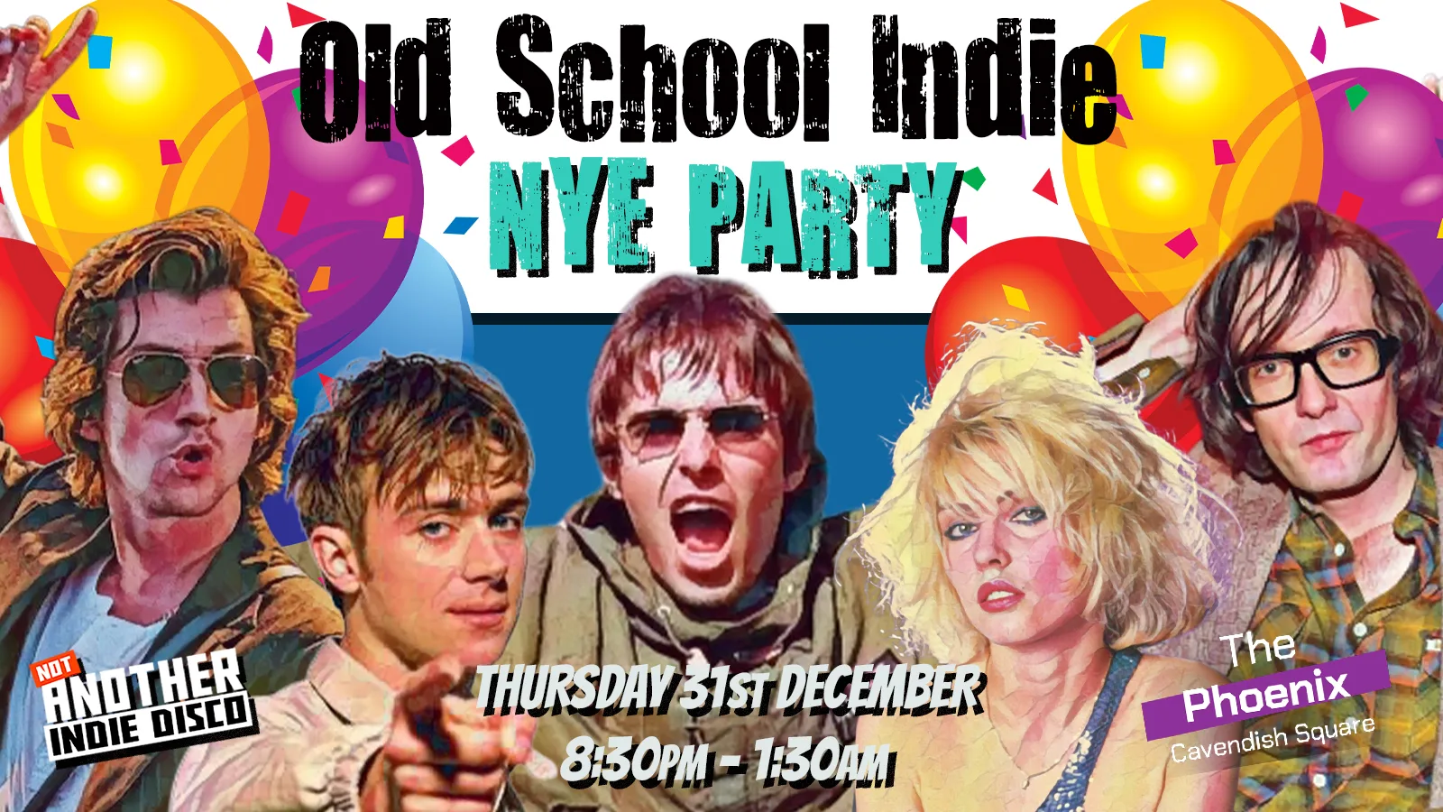 Old School indie NYE Party - Thu 31st December, 8:30pm-1:30am (18+)