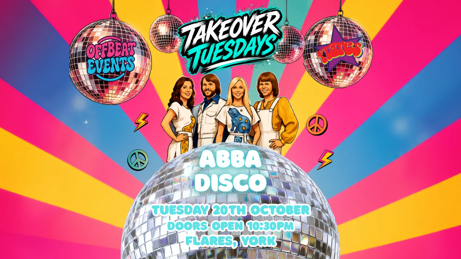 OFFICIAL ABBA DISCO - TAKEOVER TUESDAYS @ FLARES YORK