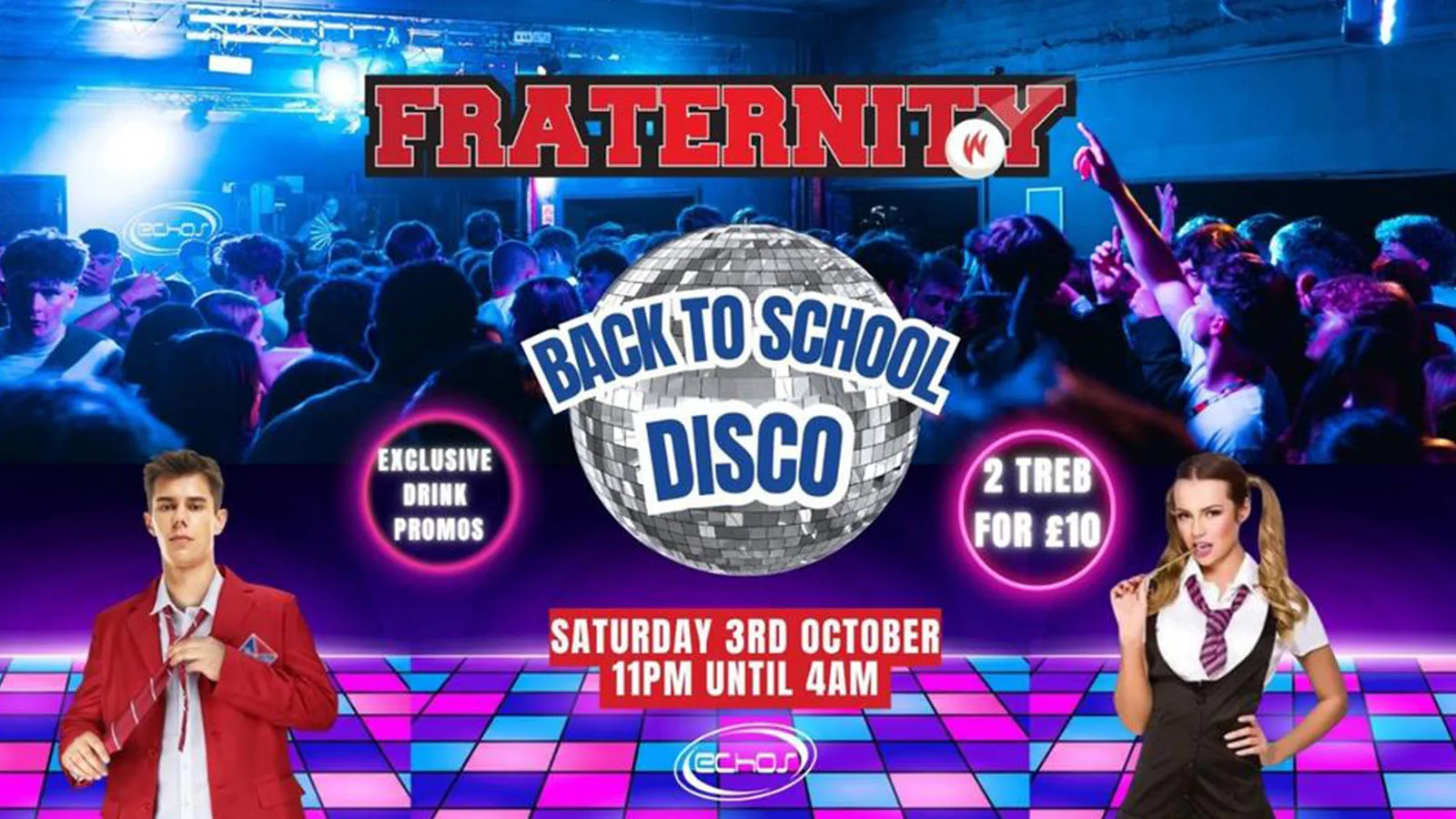 Fraternity Presents: BACK TO SCHOOL DISCO Sponsored by TREB 🪩🕺🍻