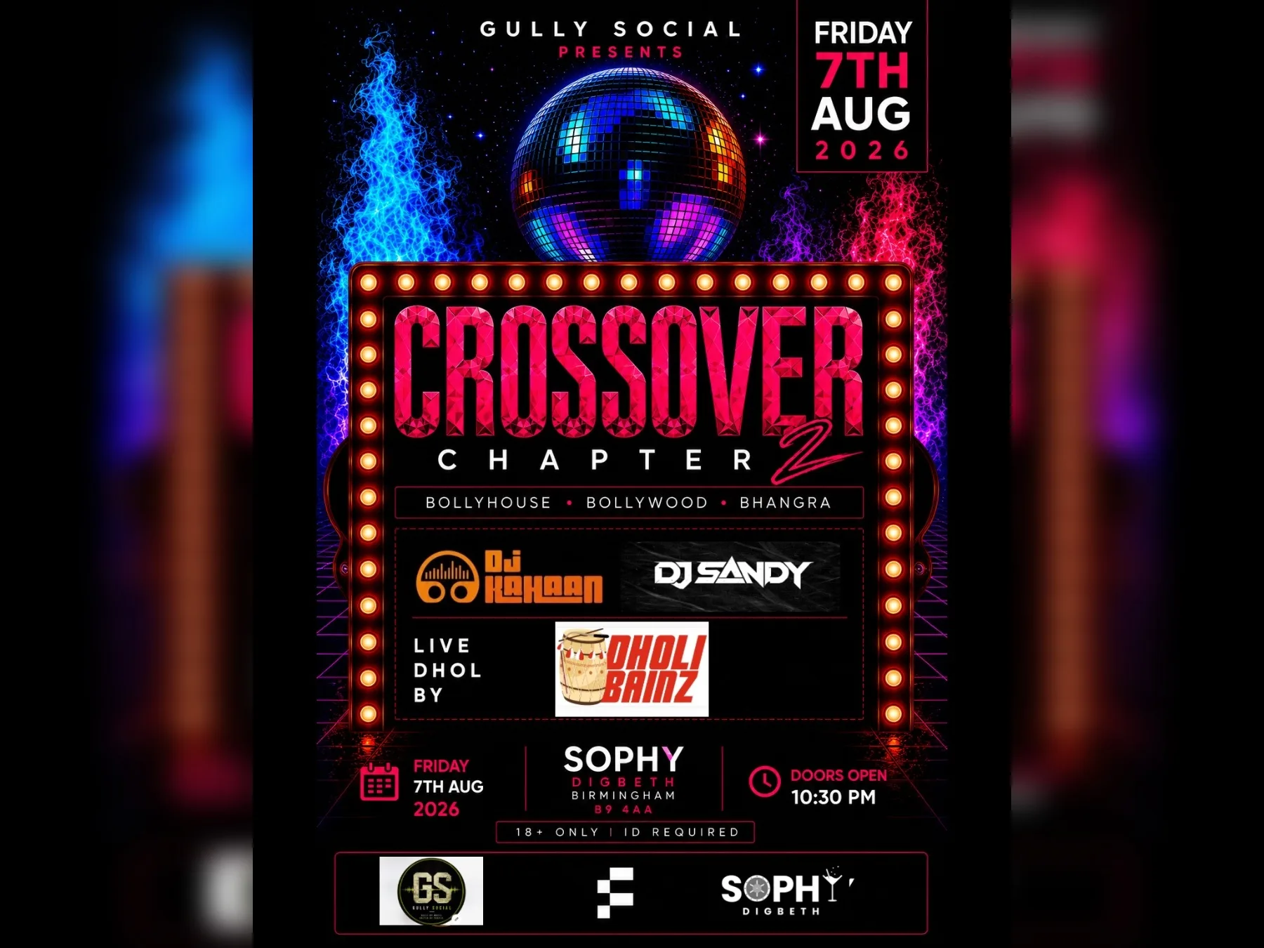 Crossover Chapter 2.0 , Bollywood, Bhangra, live dhol at Sophy - Digbeth