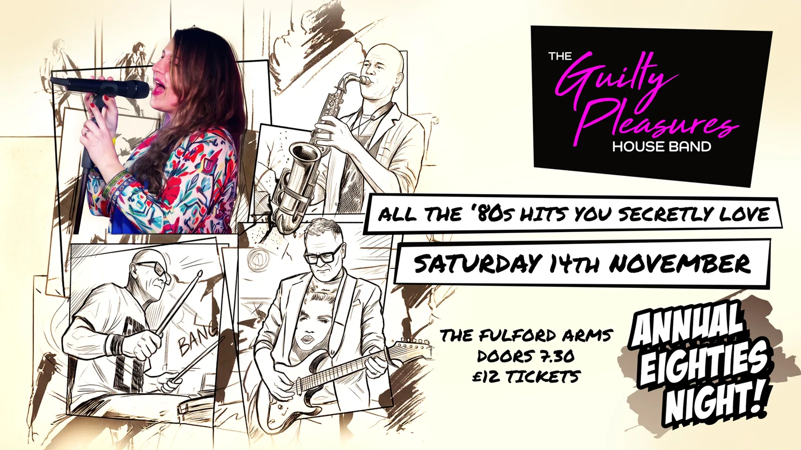 The Guilty Pleasures House Band: 80’s Night!