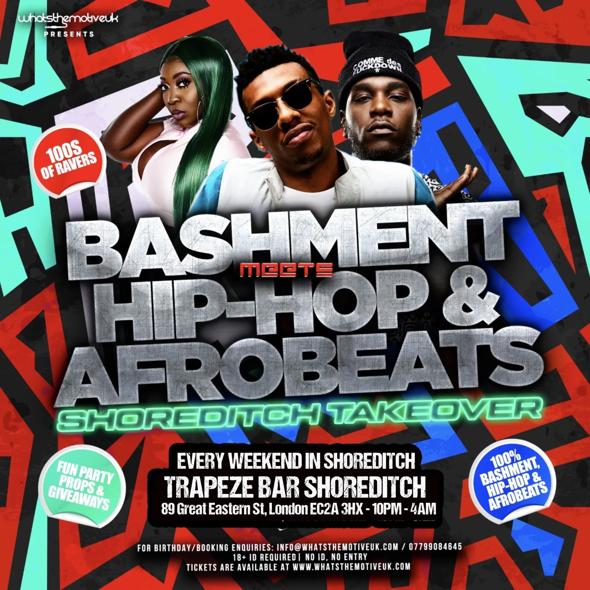 TRAPEZE BAR SHOREDITCH - Bashment, Soca , & Dancehall