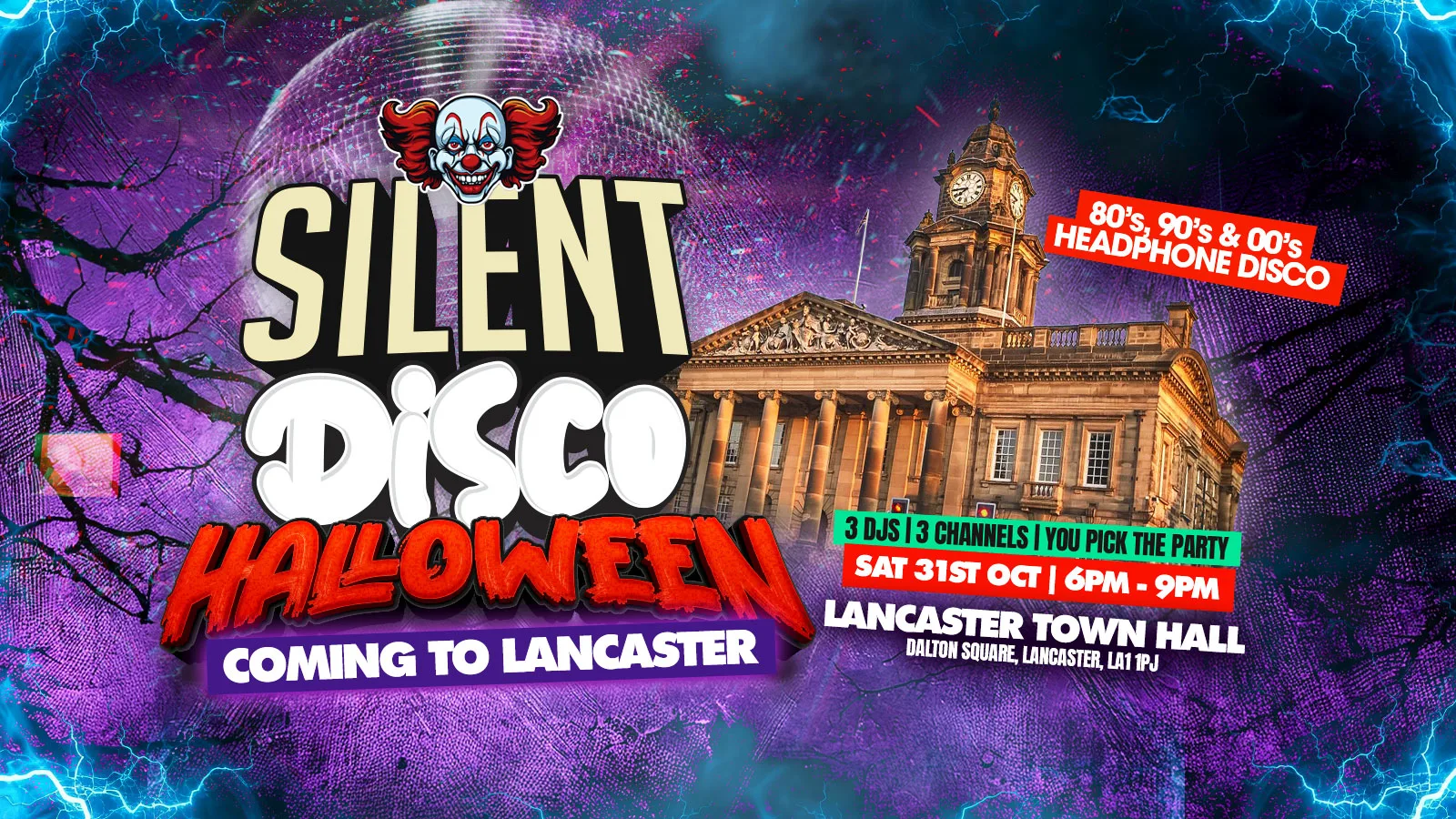 Silent Disco Halloween Club | Lancaster at Lancaster Town Hall