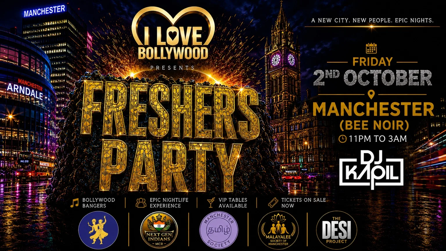 I Love Bollywood Manchester FRESHERS - Friday 2nd October |Bee noir at Bee Noir Manchester
