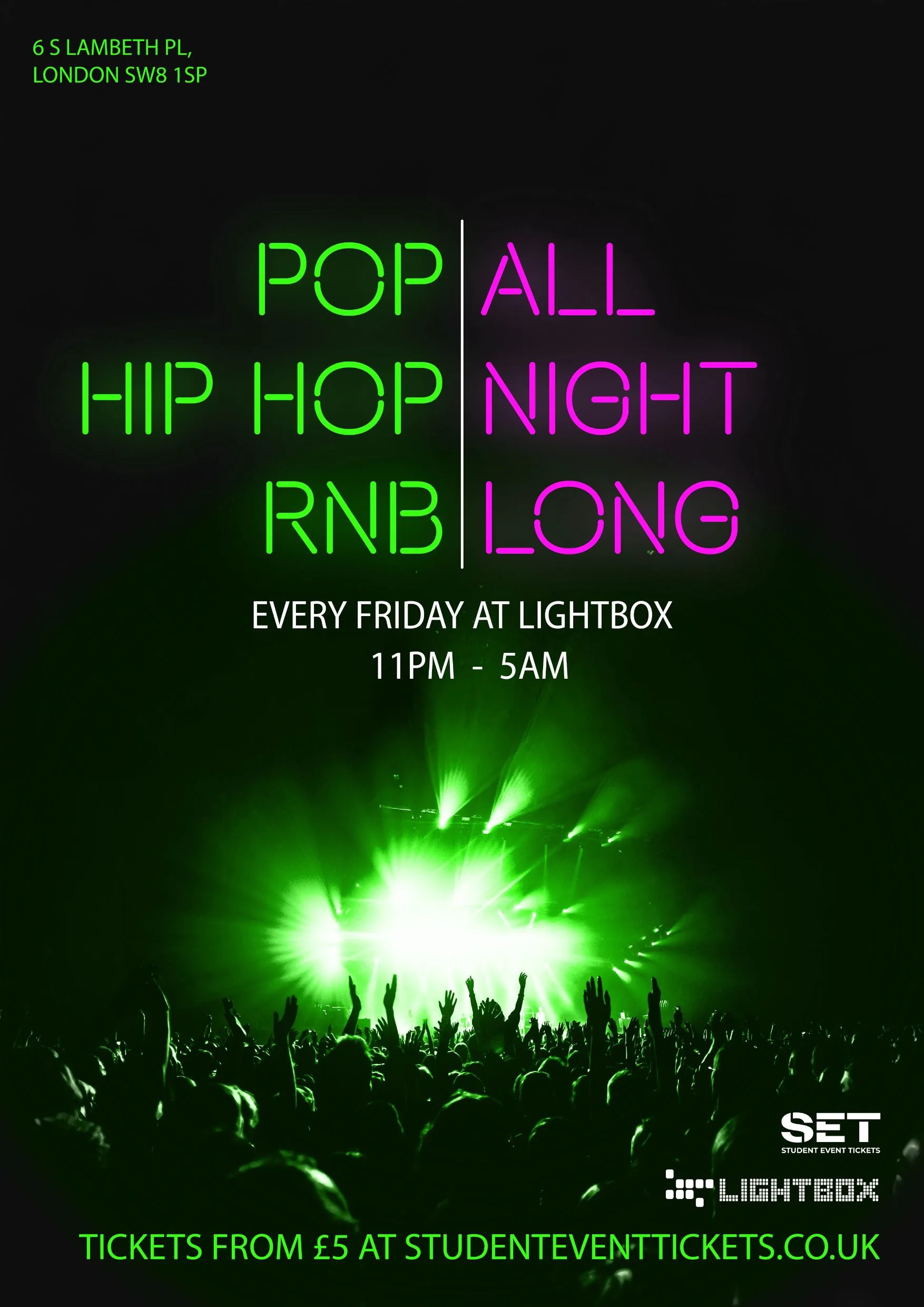 ALL NIGHT LONG @ LIGHTBOX FRIDAY 4TH SEPTEMBER at Lightbox