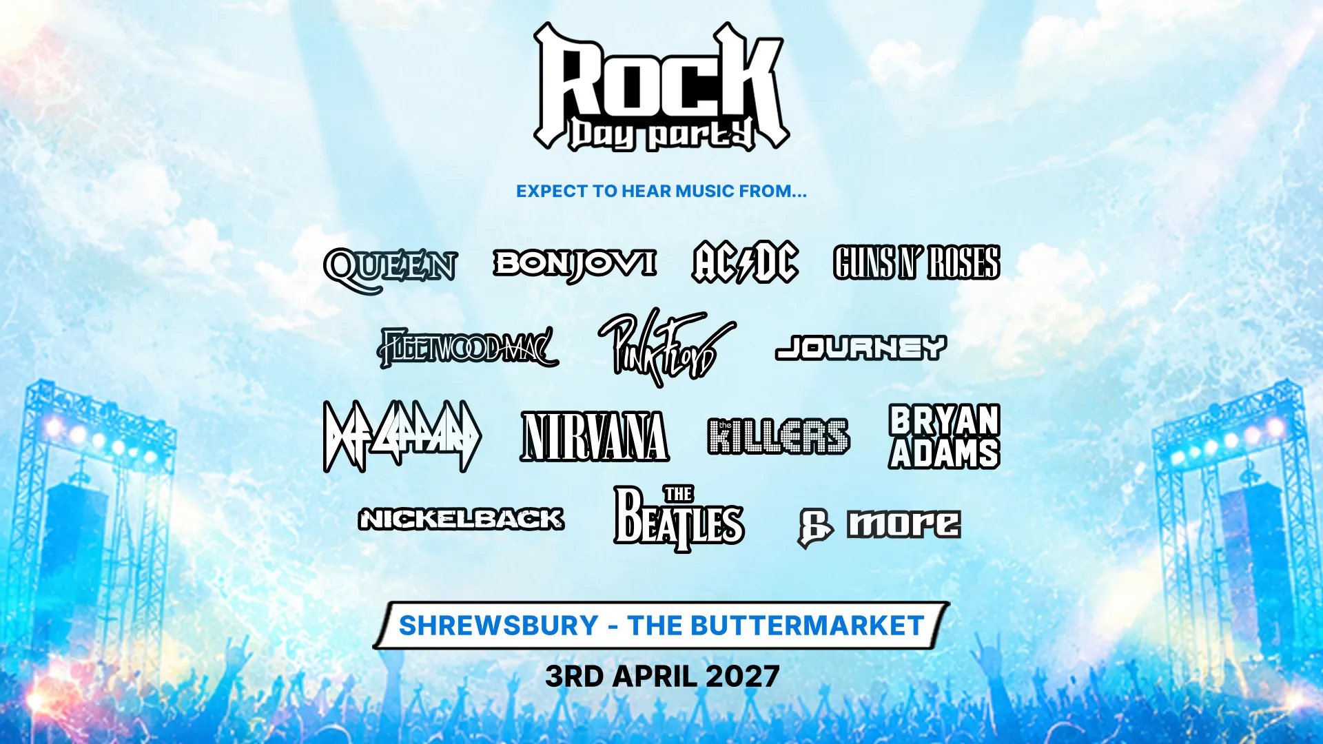 ROCK DAY PARTY COMES TO SHREWSBURY! 🎸🔥 at The Buttermarket