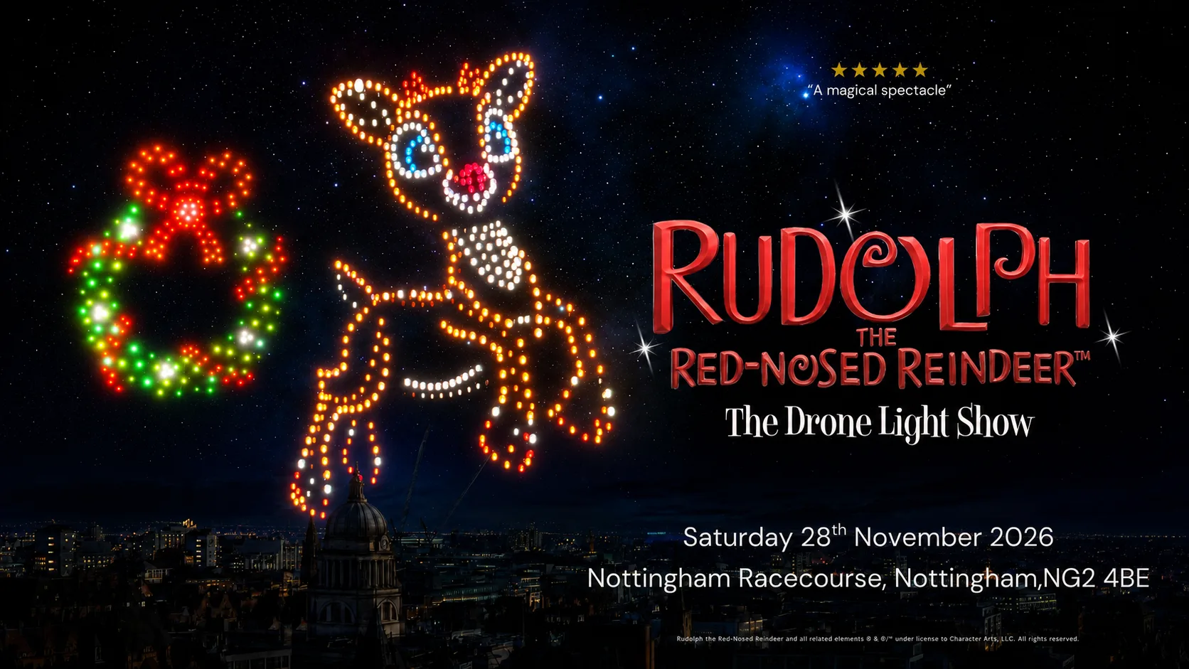 Rudolph the Red Nosed Reindeer: The Drone Light Show - Nottingham