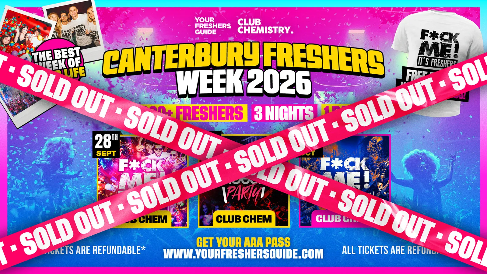 Canterbury Freshers Week 2026 - Official Your Freshers Guide | Canterbury Freshers 2026 - SOLD OUT! ⛔