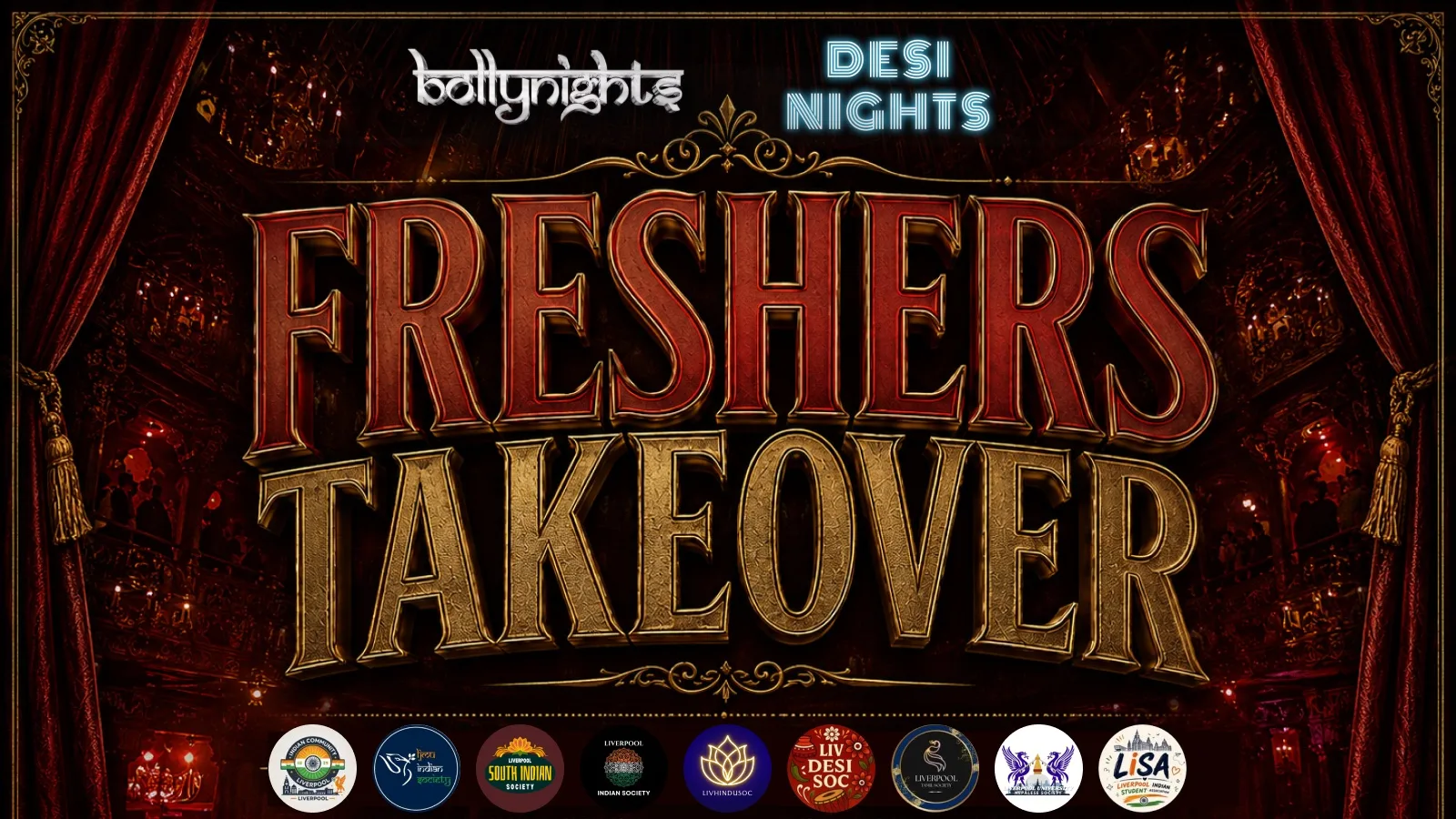Liverpool Bollynights X Desi Nights  - Freshers Takeover | Saturday 3rd October | Revolution at Revolution Liverpool - Albert Dock