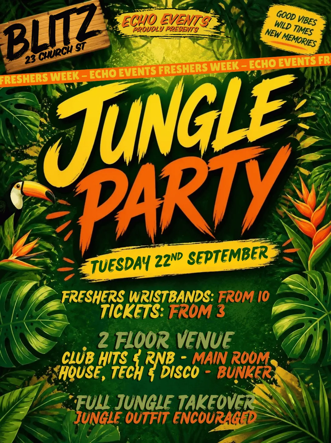 EDGE HILL FRESHERS 2026 - JUNGLE PARTY at Number Twelve Bar