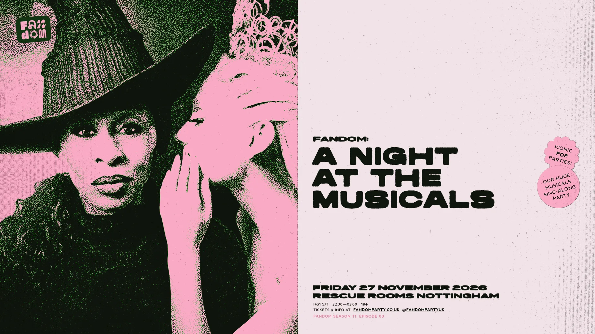 Fandom: A Night At The Musicals 🎭 Huge Musicals Sing-Along Party at Rescue Rooms