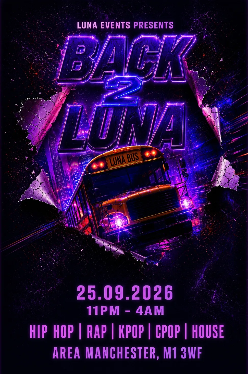 Luna Events Presents "Back 2 Luna" Freshers Party at Area Manchester
