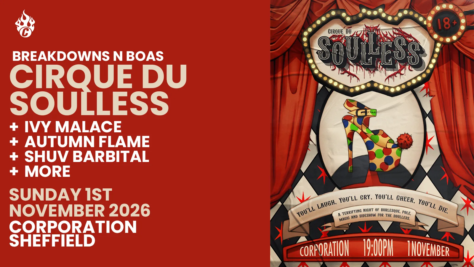 Breakdowns N Boa’s | Cirque de Soulless at Corporation