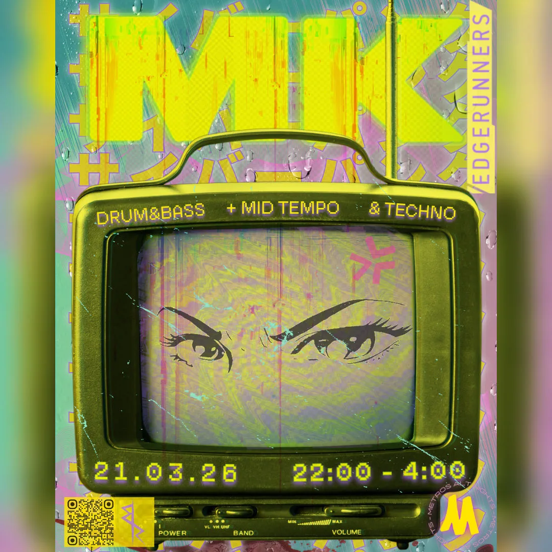MkUltra Events - Edgerunning - Saturday 19th September at Metros