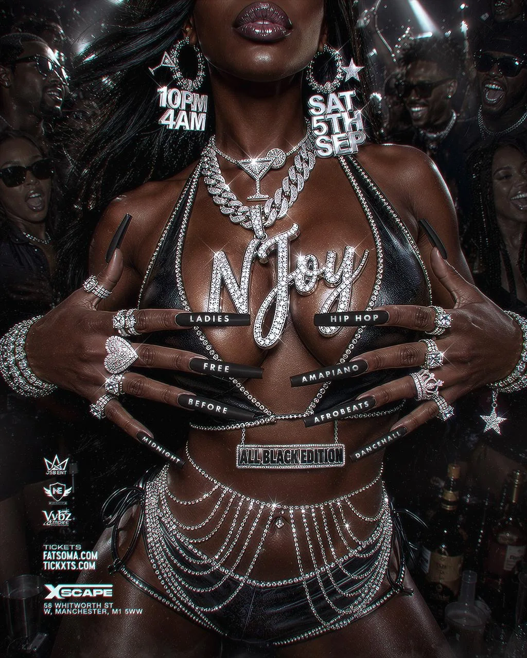 N’JOY ALL BLACK EDITION - HipHop / RnB / House / Afrobeats / Amapiano / Dancehall at Xscape Manchester