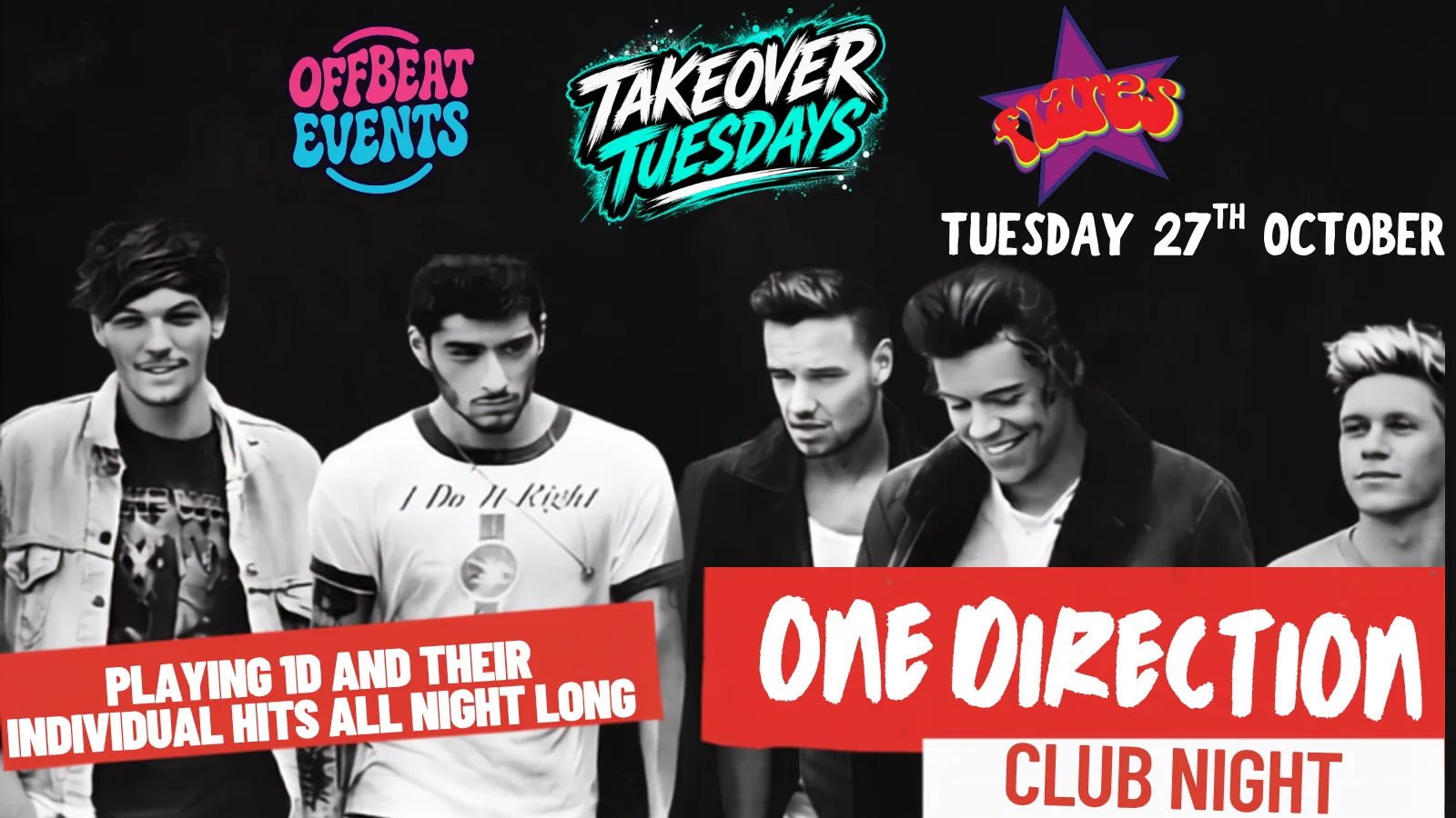 ONE DIRECTION SPECIAL - TAKOVER TUESDAYS @ FLARES YORK