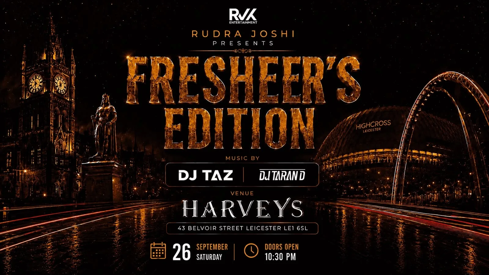 Bollywood Fresher’s2026 ( Leicester Edition ) 🪩🔥