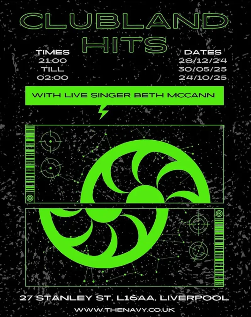 CLUBLAND Hits with DJs 26TH SEPTEMBER at Navy Bar Liverpool