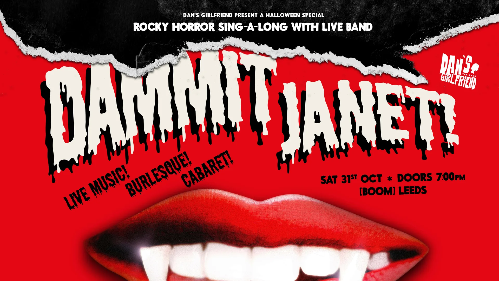DAMMIT JANET! Rocky Horror Punk Sing-Along With Live Band at Boom Leeds