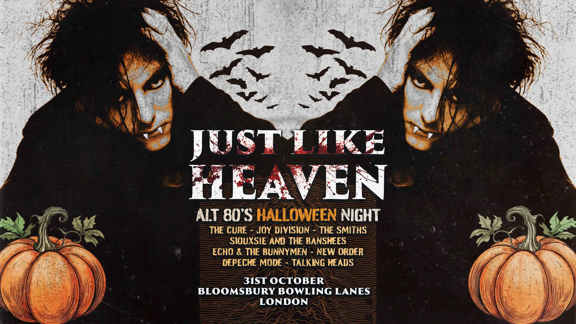 Just Like Heaven: Alt 80’s Halloween Night (London) at Bloomsbury Lanes