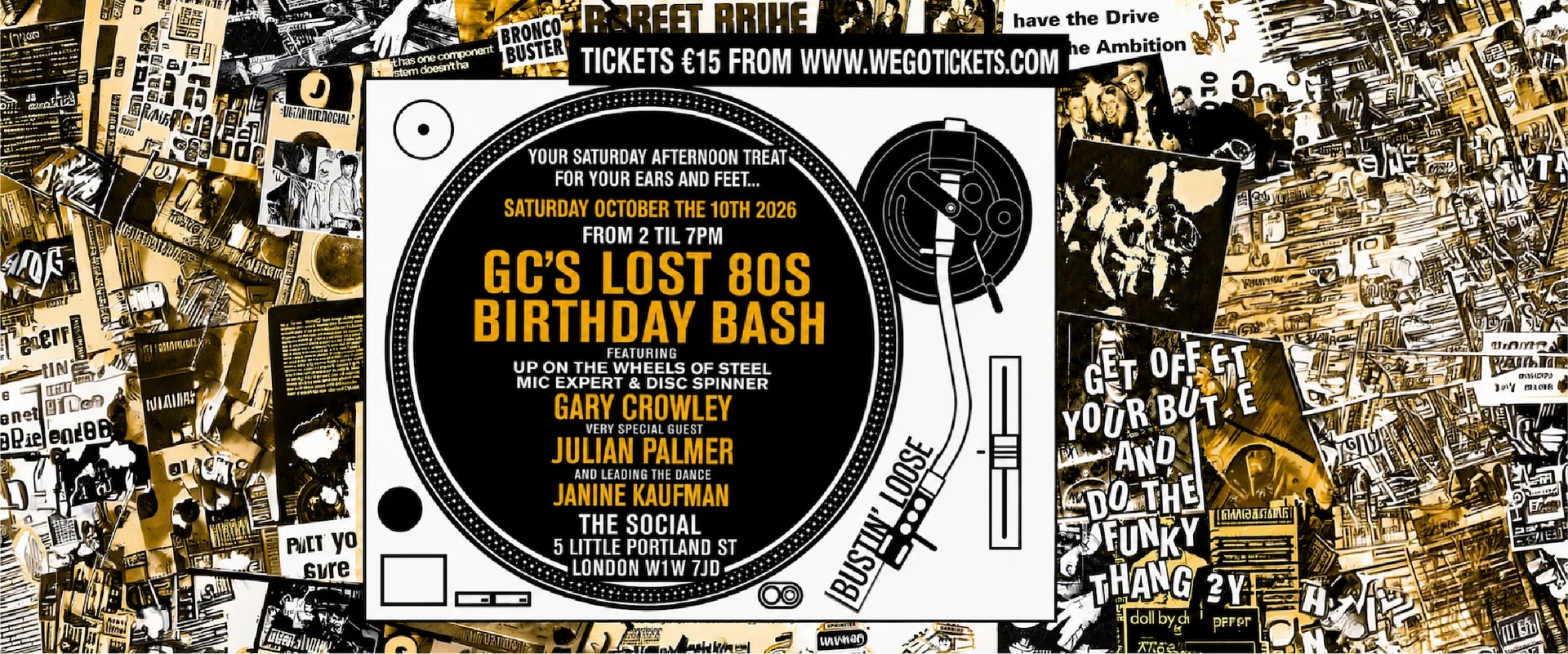 Gary Crowley’s Lost 80s Birthday Bash at The Social