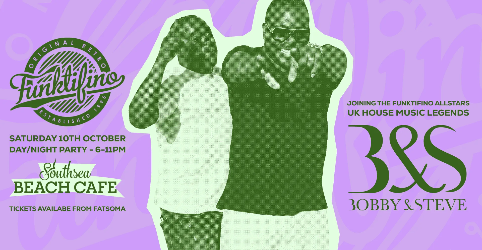 Funktifino presents BOBBY & STEVE at Southsea Beach Cafe Clarence Esplanade (New 2026)